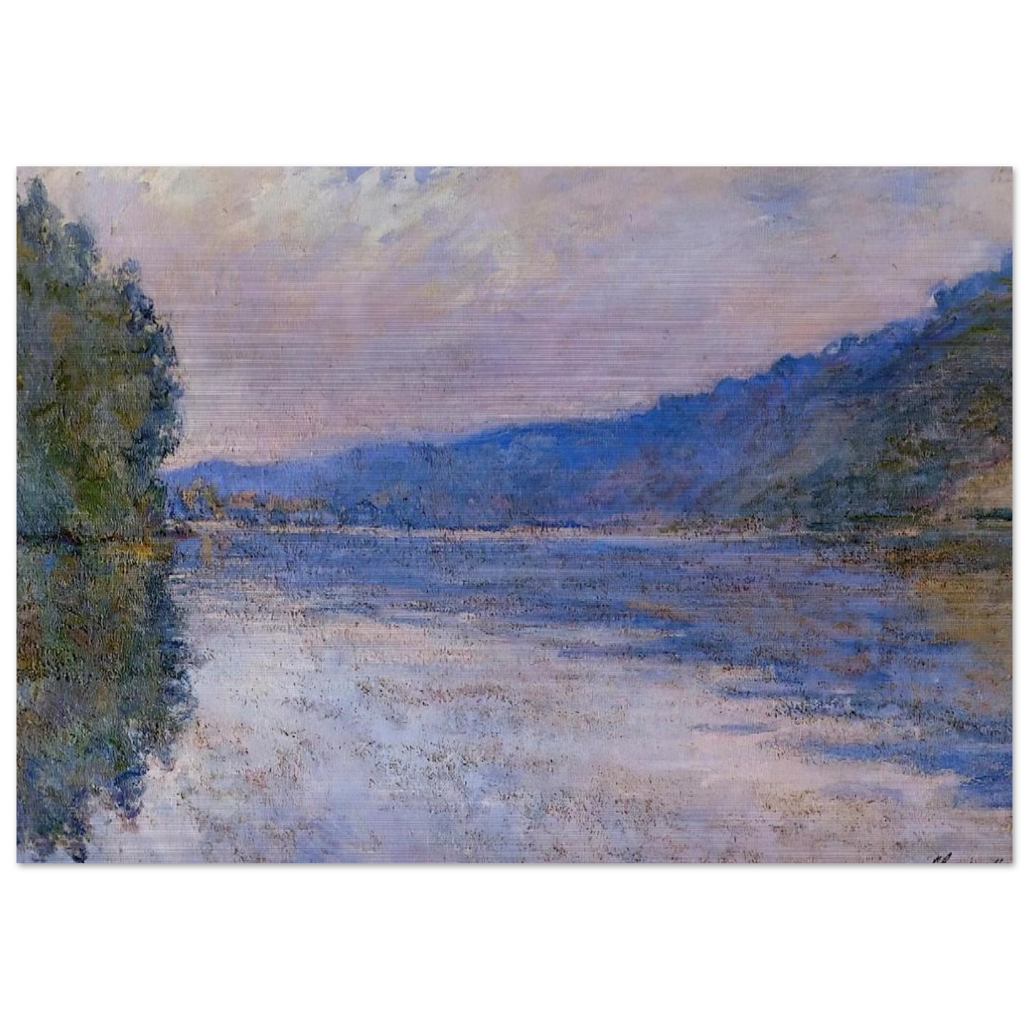 The Seine at Port-Villez - claude monet Brushed Aluminum Print - 70x100 cm / 28x40 inches | claude monet Aluminum Print | claude monet Prints
