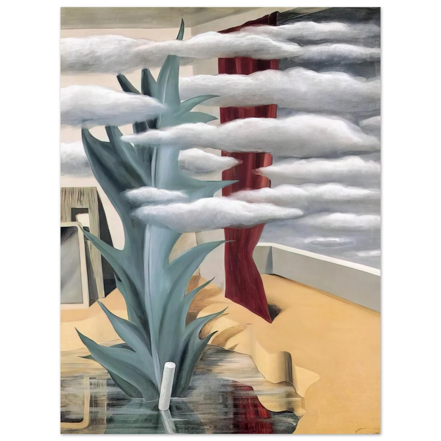 Rene Magritte - AFTER THE WATER THE CLOUDS 1926  75x100 cm / 30x40inches Fine Art Poster