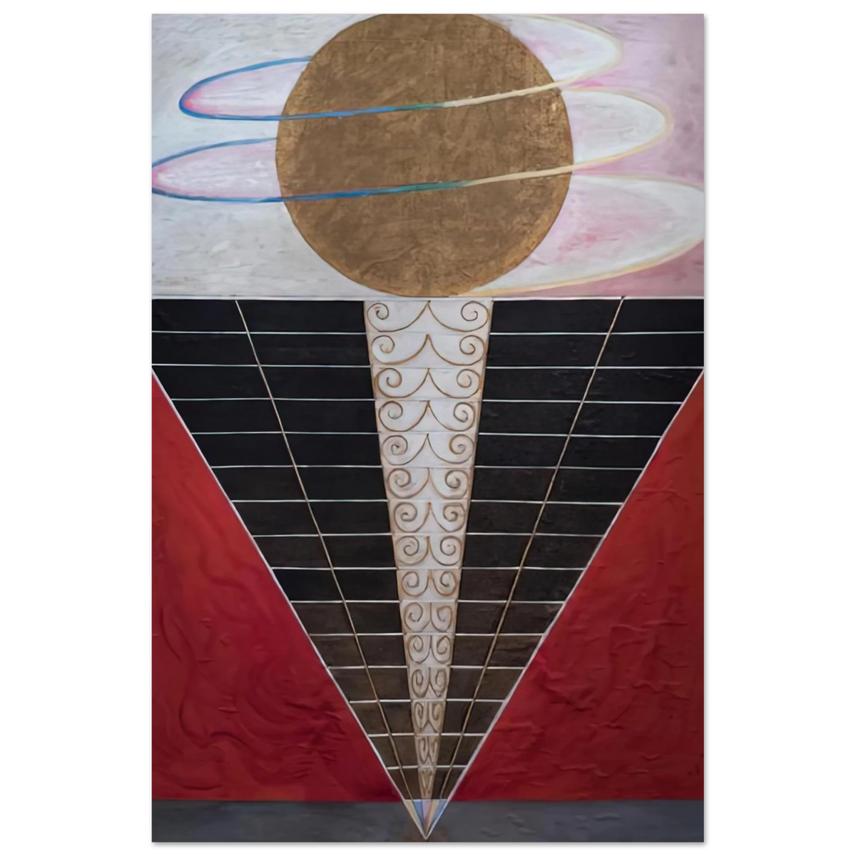 Hilma af Klint - ALTARPIECE NO 2 1915 Wall art - A1 (59.4 x 84.1  cm) - Premium Wooden Framed Poster With Fine Art Paper-canvas - Wood frame