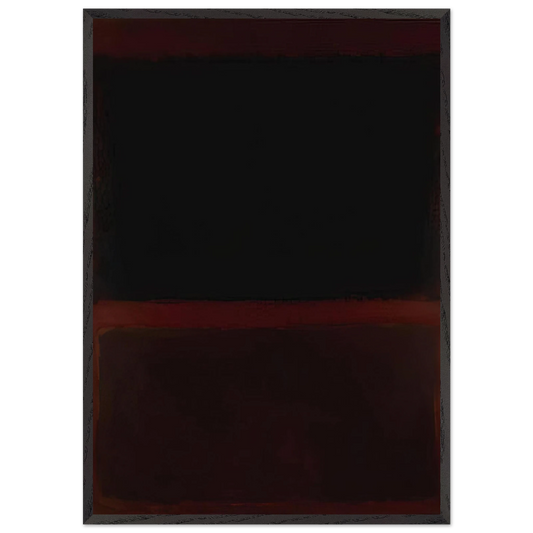 Black on Dark Sienna on Purple - 1960 - Mark Rothko 70x100 cm / 28x40 inches Framed Art Print – Black Wooden Frame