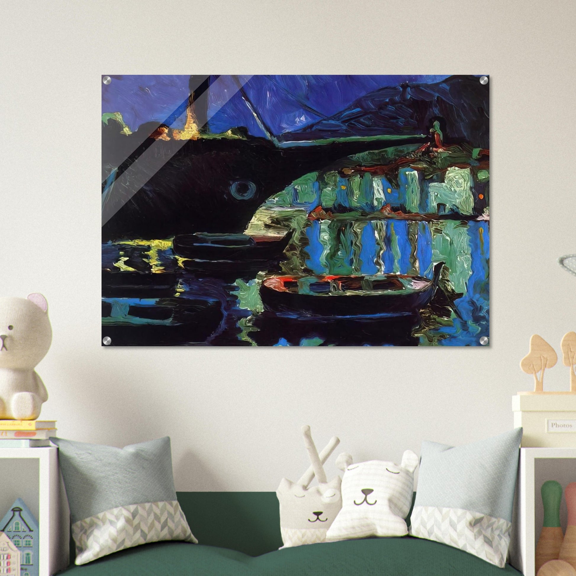 PORT OF CADAQUES NIGHT - Salvador Dali Acrylic Print - 70x100 cm / 28x40″ inches