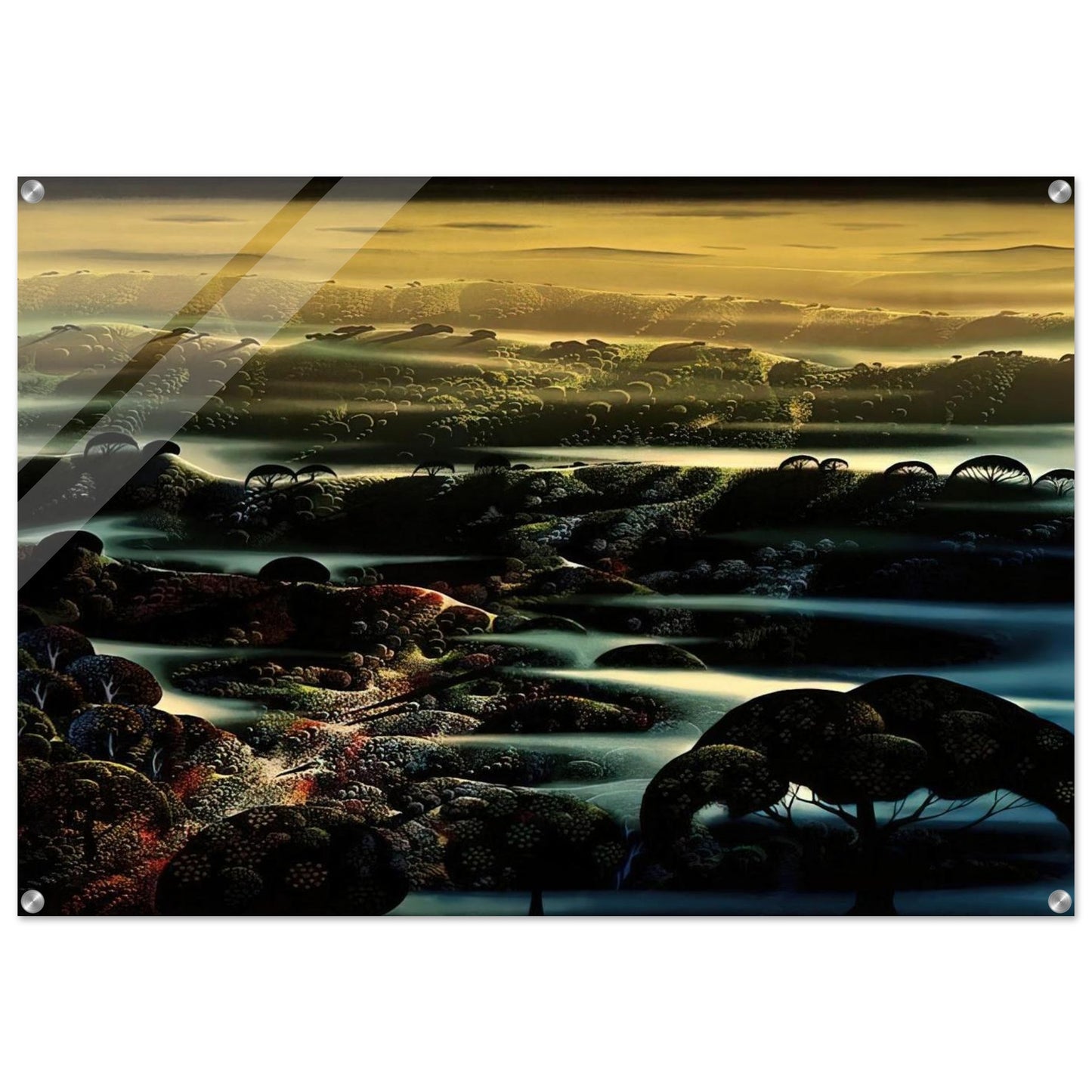 The Valley's Wild - Eyvind Earle Acrylic Print - 70x100 cm / 28x40″ inches