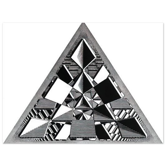 MC Escher - THREE INTERSECTING PLANES Wall Art - 21x29.7 cm / 8x12" - Fine Art Poster-canvas - -