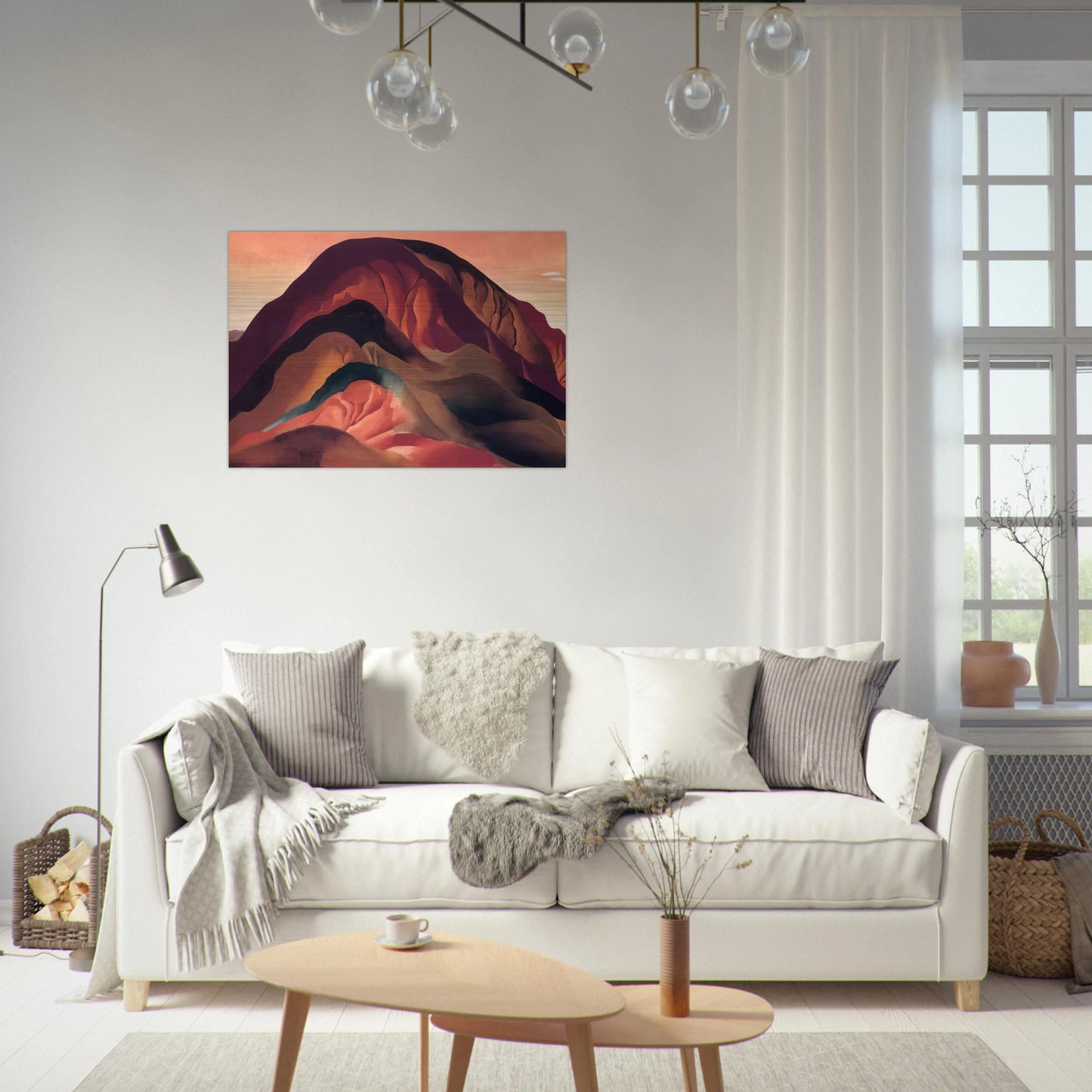 Rust Red Hills - Georgia O'Keeffe Brushed Aluminum Print - 70x100 cm / 28x40 inches | Georgia O'Keeffe Aluminum Print | Georgia O'Keeffe Prints