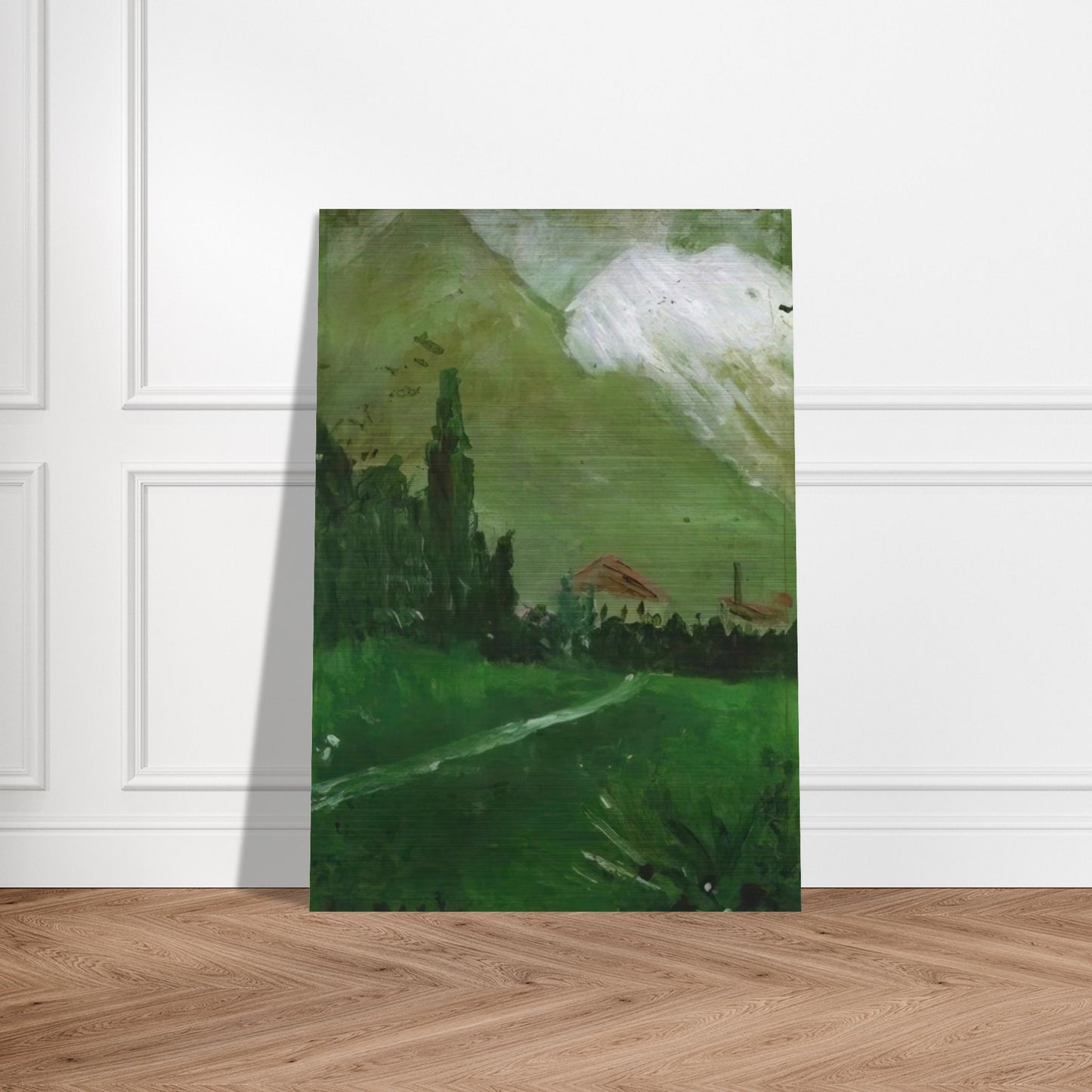 LANDSCAPE NEAR FIGUERAS - Salvador Dali Brushed Aluminum Print - 70x100 cm / 28x40 inches | Salvador Dali Aluminum Print | Salvador Dali Prints
