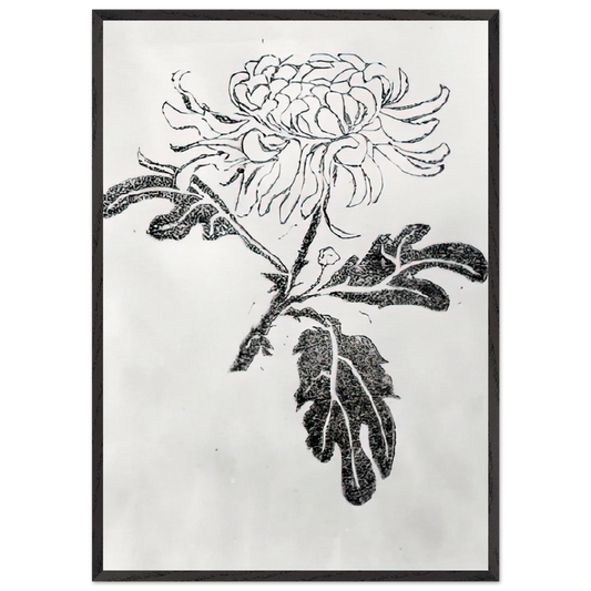 CHRYSANTHEMUM - MC Escher 70x100 cm / 28x40 inches Framed Art Print – Black Wooden Frame | Maurits Cornelis Escher Prints