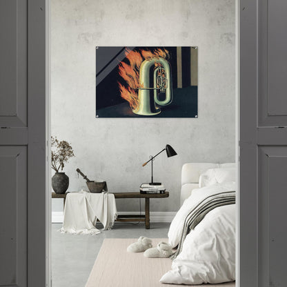 THE DISCOVERY OF FIRE 1935 - Rene Magritte Acrylic Print - 70x100 cm / 28x40″ inches | Rene Magritte Wall Art | Rene Magritte Prints