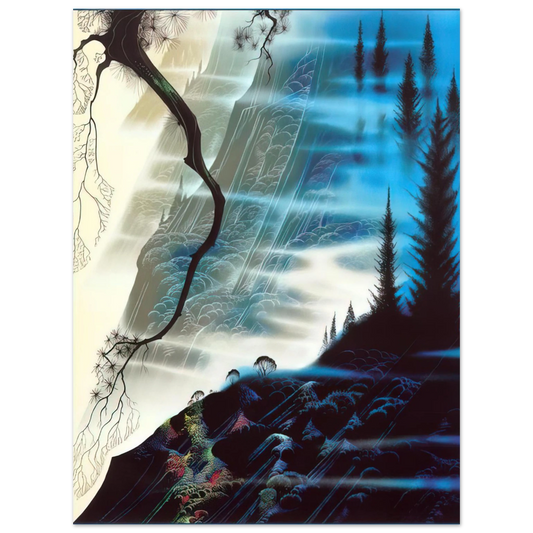 Eyvind Earle - Sea Cliffs and Redwoods  75x100 cm / 30x40inches Fine Art Poster