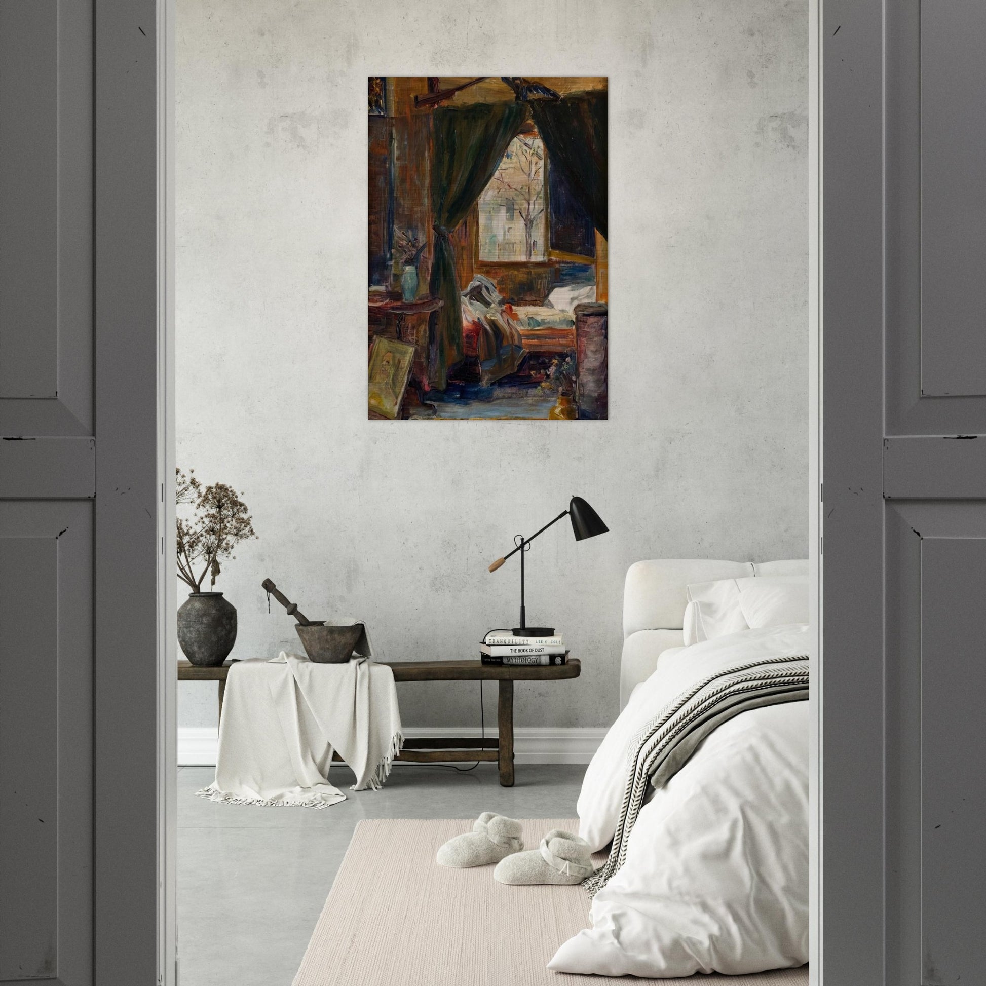 Interior of the Atelier De Auteuil - Tarsila do Amaral Brushed Aluminum Print - 70x100 cm / 28x40 inches | Tarsila do Amaral Aluminum Print | Tarsila do Amaral Prints