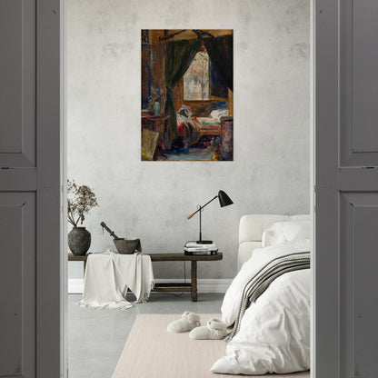 Interior of the Atelier De Auteuil - Tarsila do Amaral Brushed Aluminum Print - 70x100 cm / 28x40 inches | Tarsila do Amaral Aluminum Print | Tarsila do Amaral Prints