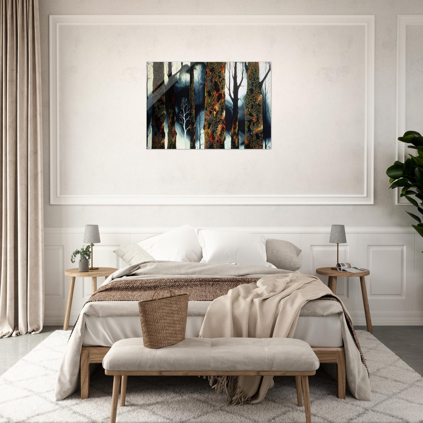 Jewel Trees - Eyvind Earle Acrylic Print - 70x100 cm / 28x40″ inches