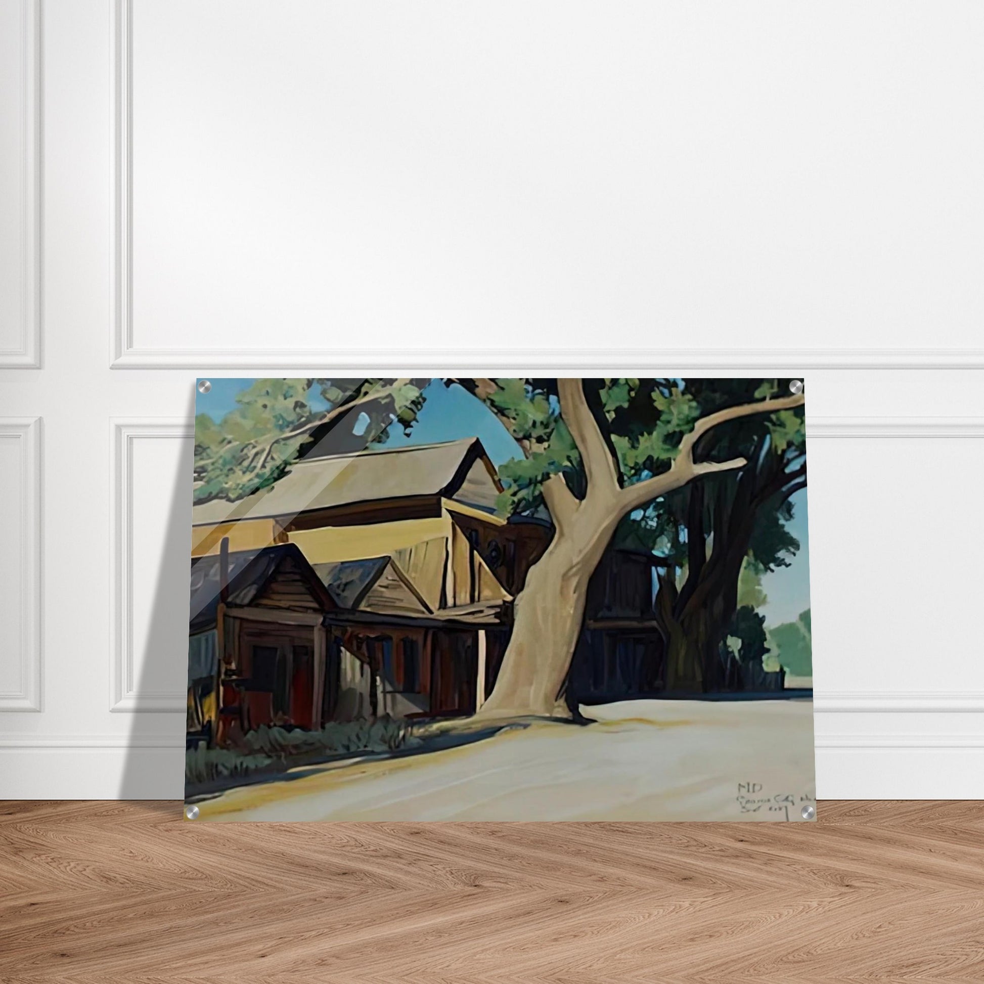 OLD CHINATOWN CARSON CITY NEVADA 1937 - Maynard Dixon Acrylic Print - 70x100 cm / 28x40″ inches