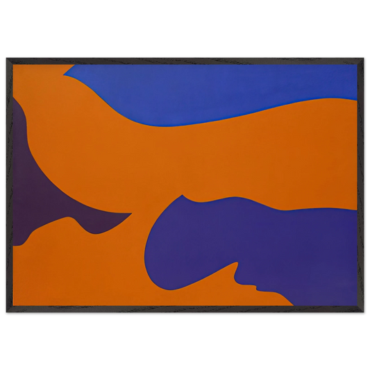 Passage rosion vermillion - Fernand Leduc 70x100 cm / 28x40 inches Framed Art Print – Black Wooden Frame