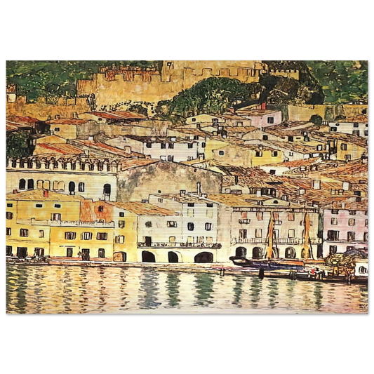 MALCESINE ON LAKE GARDA - Gustav Klimt Brushed Aluminum Print - 70x100 cm / 28x40 inches | Gustav Klimt Aluminum Print | Gustav Klimt Prints