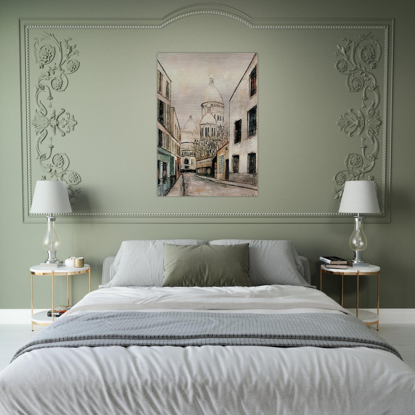 SACRE COEUR 1 - Maurice Utrillo Brushed Aluminum Print - 70x100 cm / 28x40 inches | Maurice Utrillo Aluminum Print | Maurice Utrillo Prints