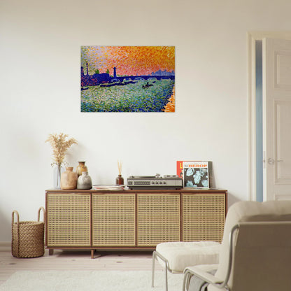 THE BRIDGE VIEW ON THE RIVER 1905 - Andre Derain Brushed Aluminum Print - 70x100 cm / 28x40 inches | Andre Derain Aluminum Print | Andre Derain Prints