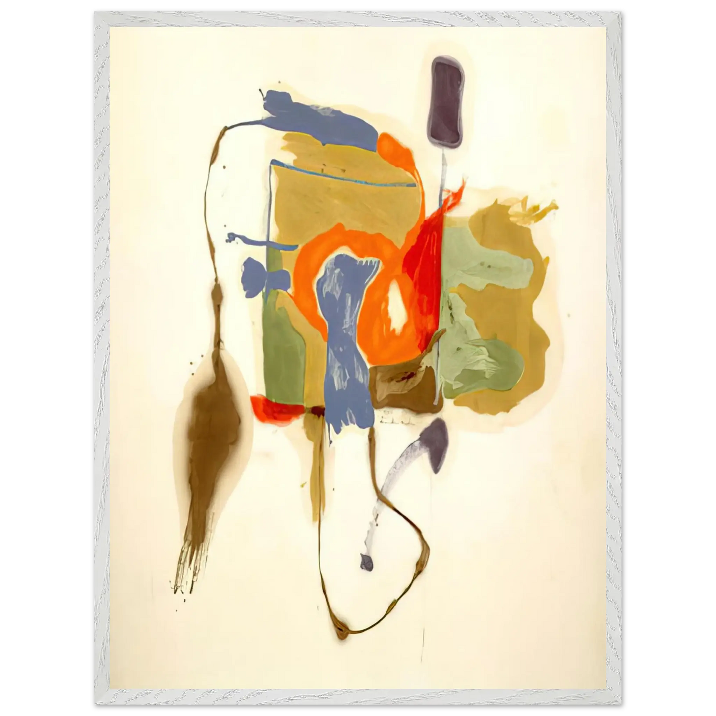 Helen Frankenthaler - Blue Form in a Scene - 1961 Wall art - 60x80 cm / 24x32 Inches - Fine Art Poster - -