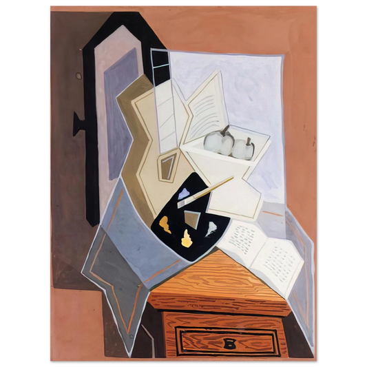 Juan Gris - STILL LIFE AT THE OPEN WINDOWQ 1925  75x100 cm / 30x40inches Fine Art Poster