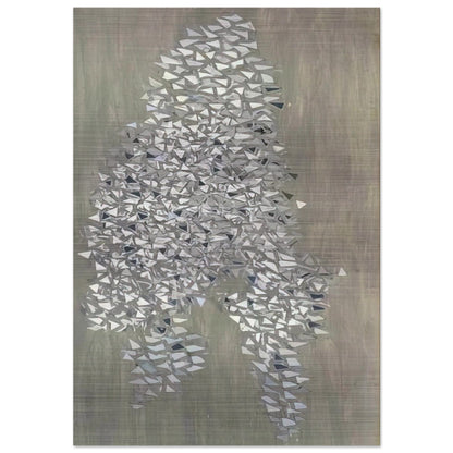 Vertical Gray - 1985 - Robert Goodnough Brushed Aluminum Print - 70x100 cm / 28x40 inches | Robert Goodnough Aluminum Print | Robert Goodnough Prints