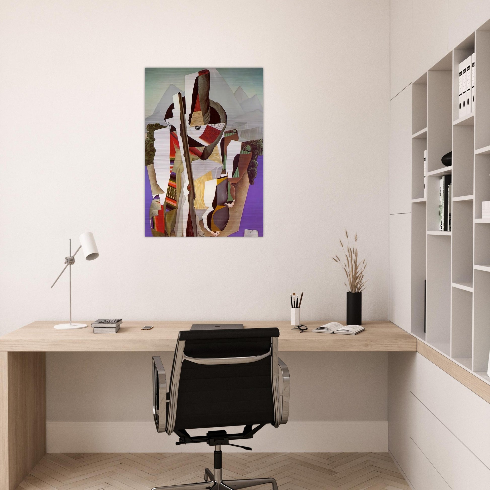 ZAPATISTA LANDSCAPE THE GUERRILLA 1915 - Diego Rivera Brushed Aluminum Print - 70x100 cm / 28x40 inches | Diego Rivera Aluminum Print | Diego Rivera Prints
