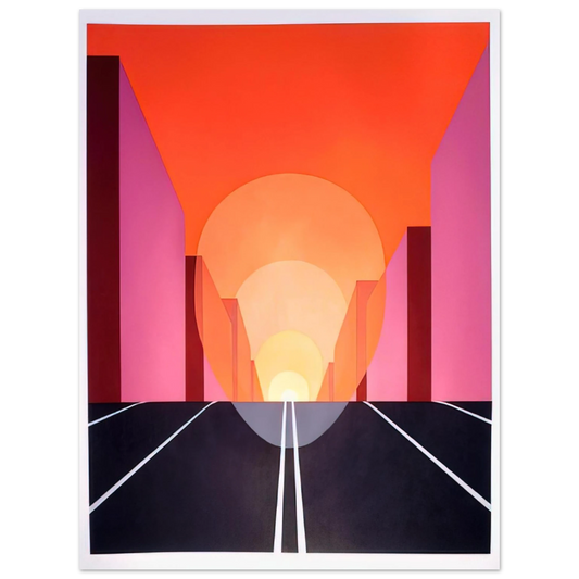 Clarence Holbrook Carter - Highway - 1979  75x100 cm / 30x40inches Fine Art Poster