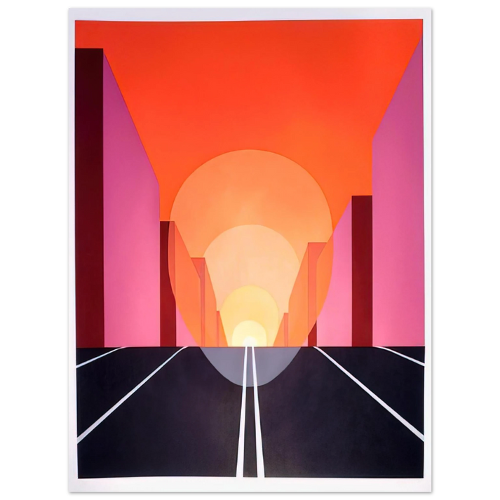 Clarence Holbrook Carter - Highway - 1979  75x100 cm / 30x40inches Fine Art Poster