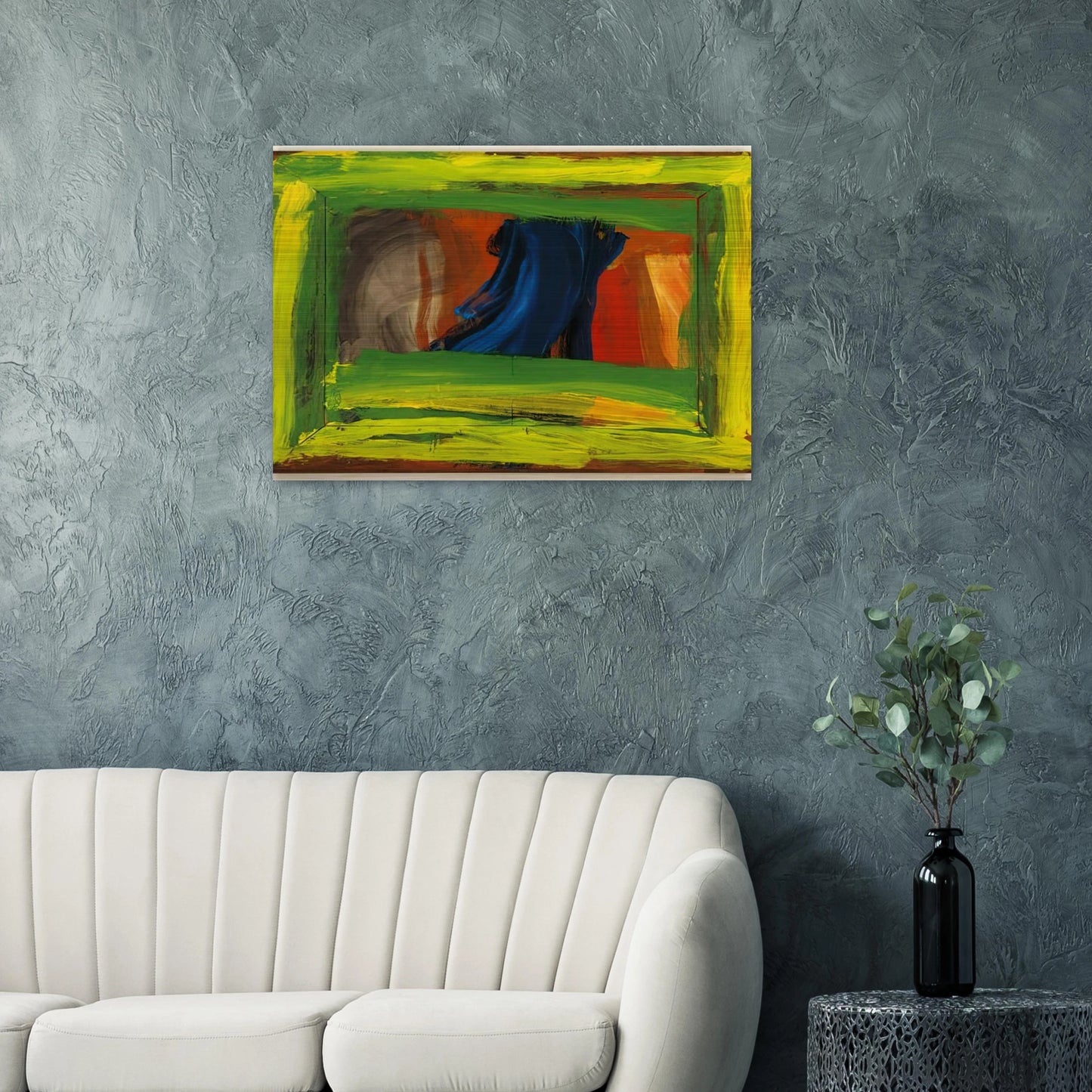 Night and Day - 1999 - Howard Hodgkin Brushed Aluminum Print - 70x100 cm / 28x40 inches | Howard Hodgkin Aluminum Print | Howard Hodgkin Prints