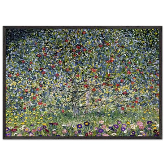 APPLE TREE I - Gustav Klimt 70x100 cm / 28x40 inches Framed Art Print – Black Wooden Frame