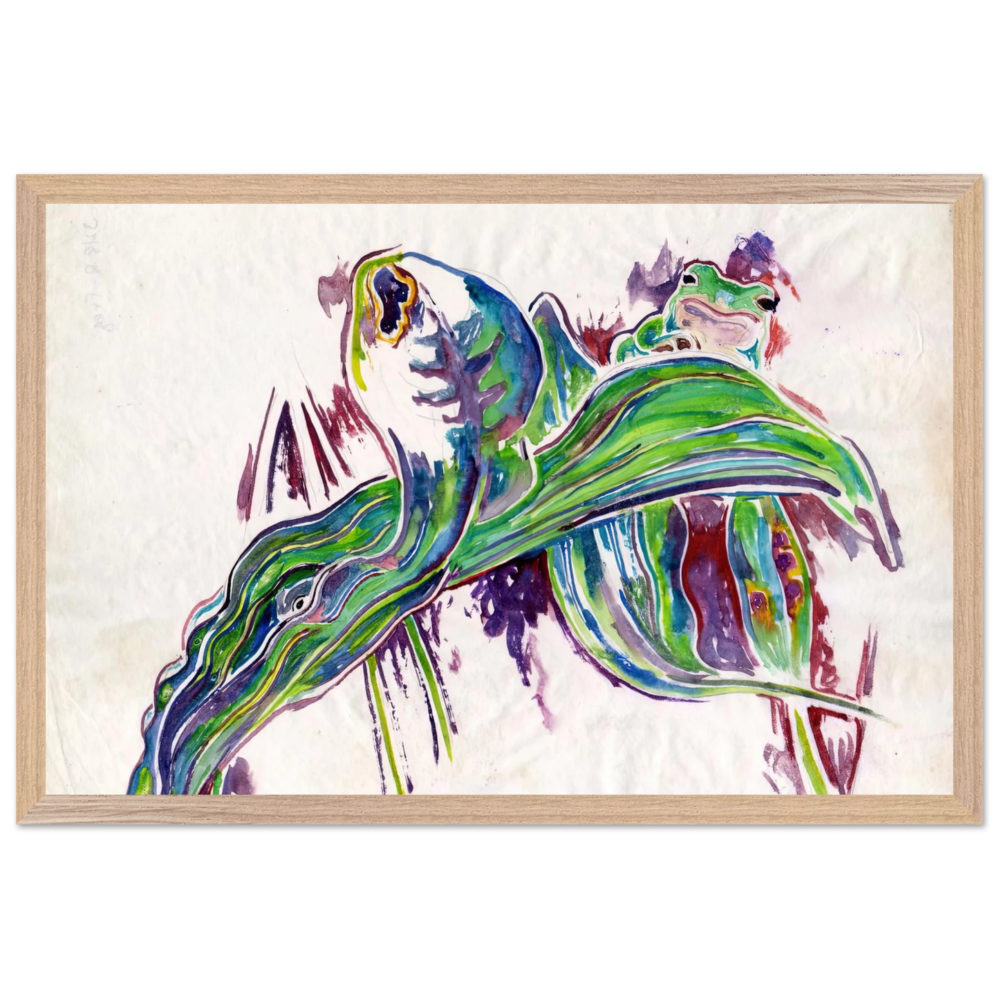 Walter Inglis Anderson - Walter Anderson Wall art - 28x43  cm / XL (11x17 inches) - Premium Wooden Framed Poster With Fine Art Paper-canvas - Black frame