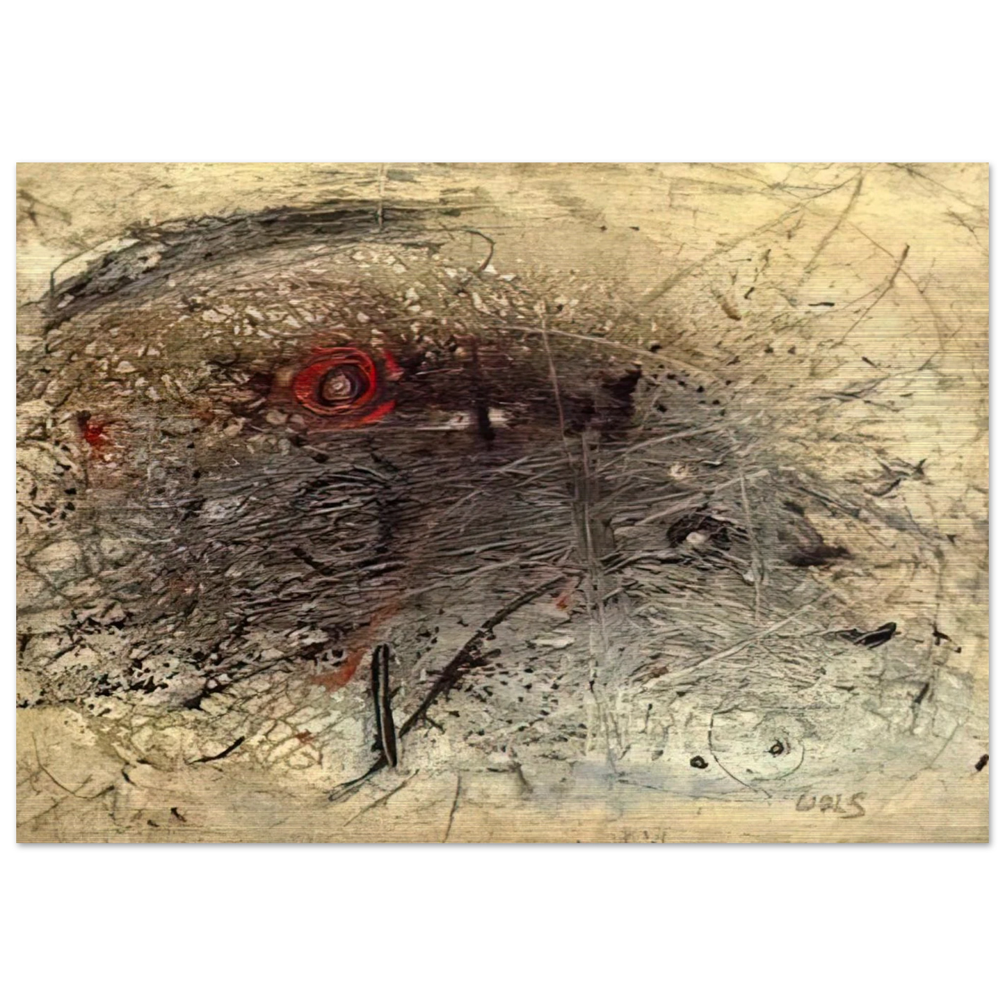 Untitled 6 - Tachisme - Wols Brushed Aluminum Print - 70x100 cm / 28x40 inches | Wols Aluminum Print | Wols Prints