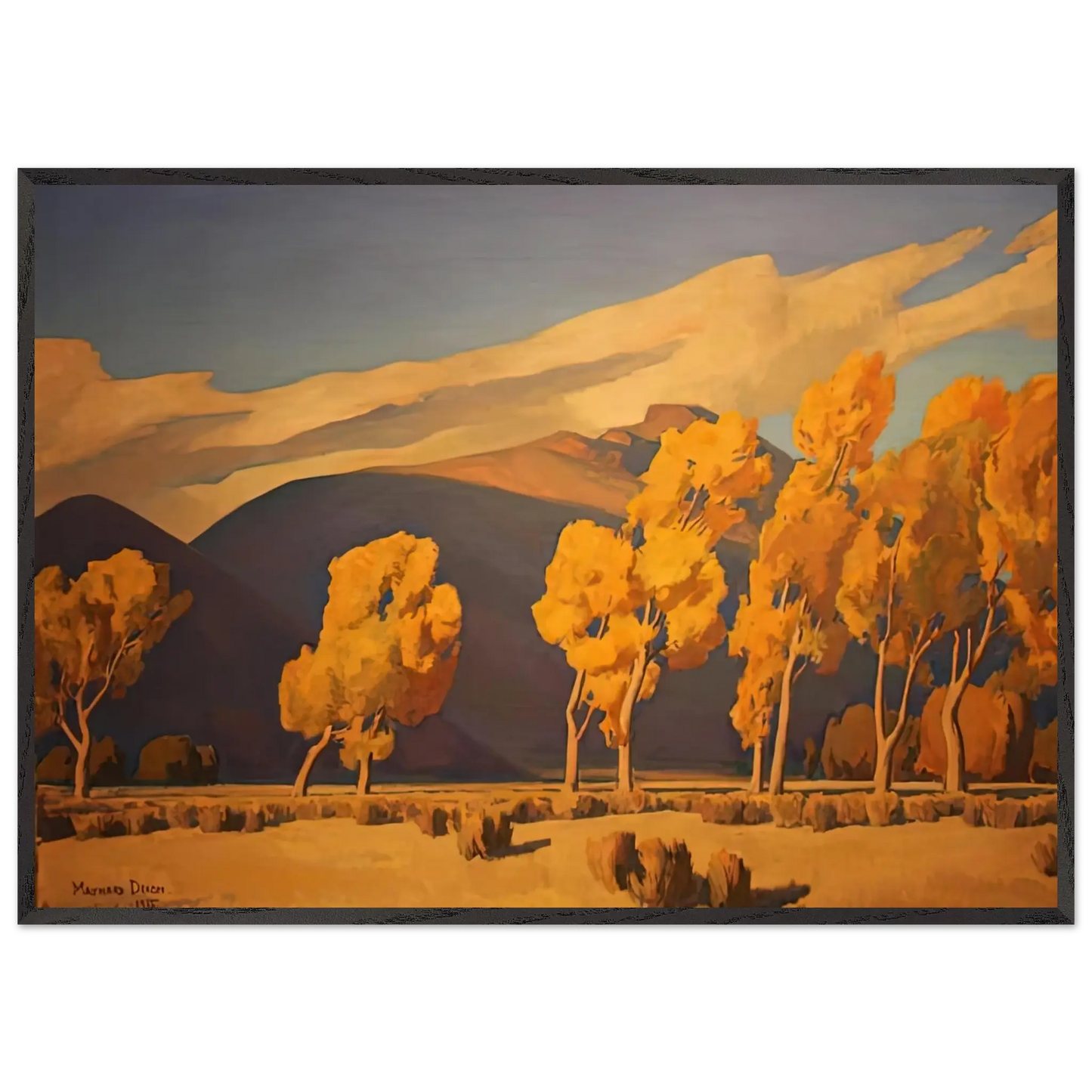 Maynard Dixon - NOVEMBER IN NEVADA 1935 Wall art - 21x29.7 cm / 8x12" - Fine Art Poster - -