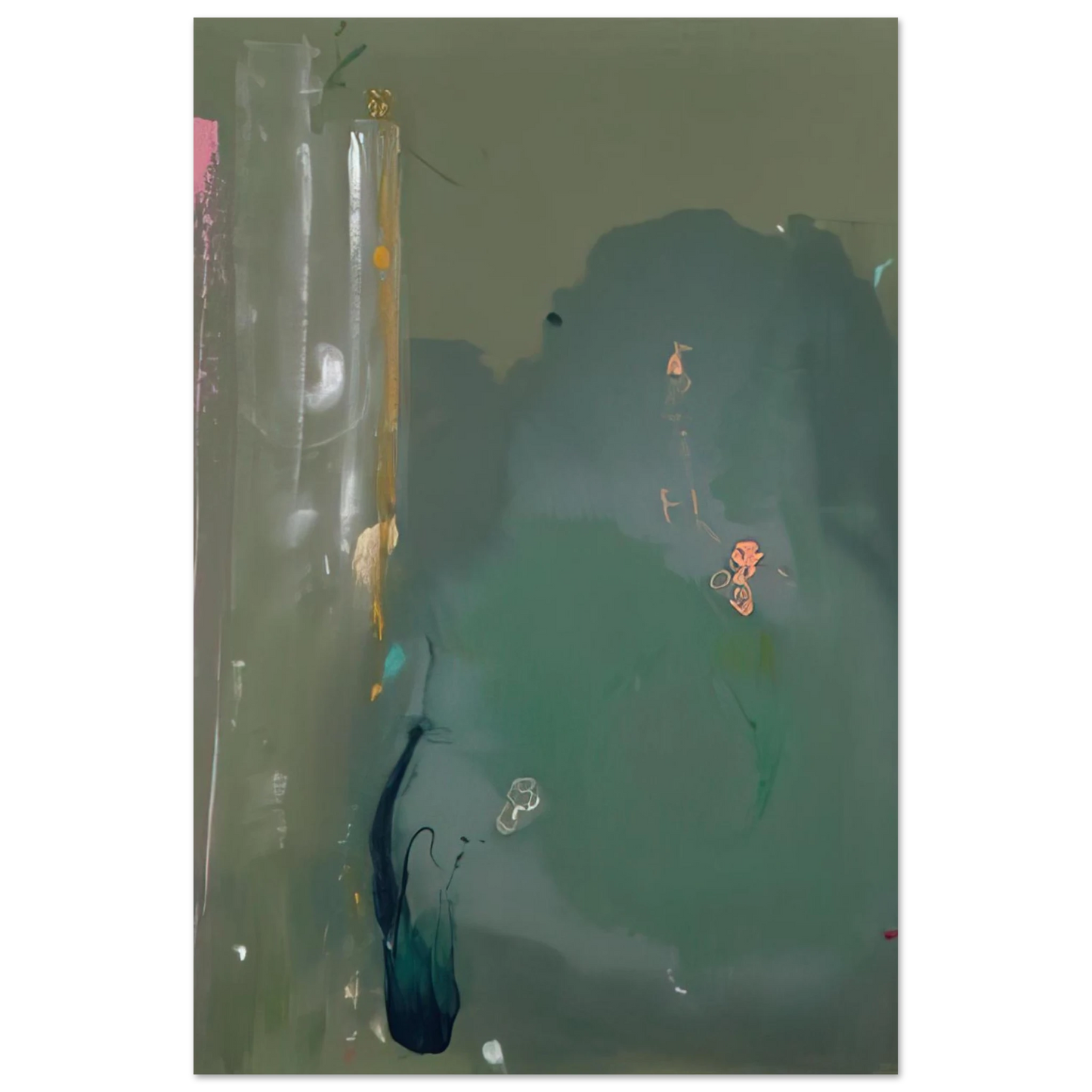 Helen Frankenthaler - CÃƒÆ’Ã‚Â´te d Argent - 1980 Wall art - 40x50 cm / 16x20 inches - Premium Wooden Framed Poster With Fine Art Paper-canvas - Black frame