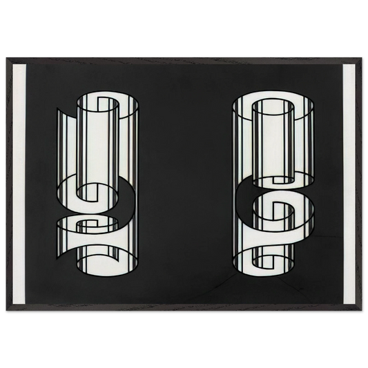 ROLLED WRONGLY 1931 - Josef Albers 70x100 cm / 28x40 inches Framed Art Print – Black Wooden Frame