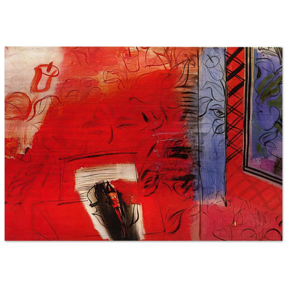 STILL LIFE WITH VIOLIN HOMMAGE TO BACH 1952 - Raoul Dufy Brushed Aluminum Print - 70x100 cm / 28x40 inches | Raoul Dufy Aluminum Print | Raoul Dufy Prints