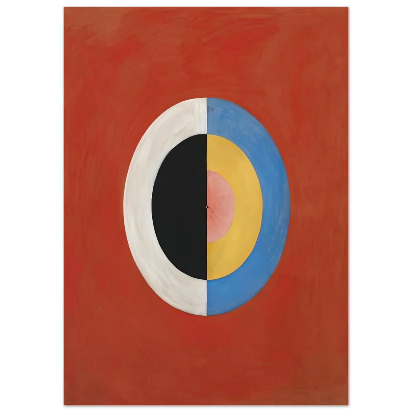 Hilma af Klint - THE SWAN NO 17 1915 0 Wall art - 15x20 cm / 6x8 Inches - Premium Wooden Framed Poster With Fine Art Paper - Black frame