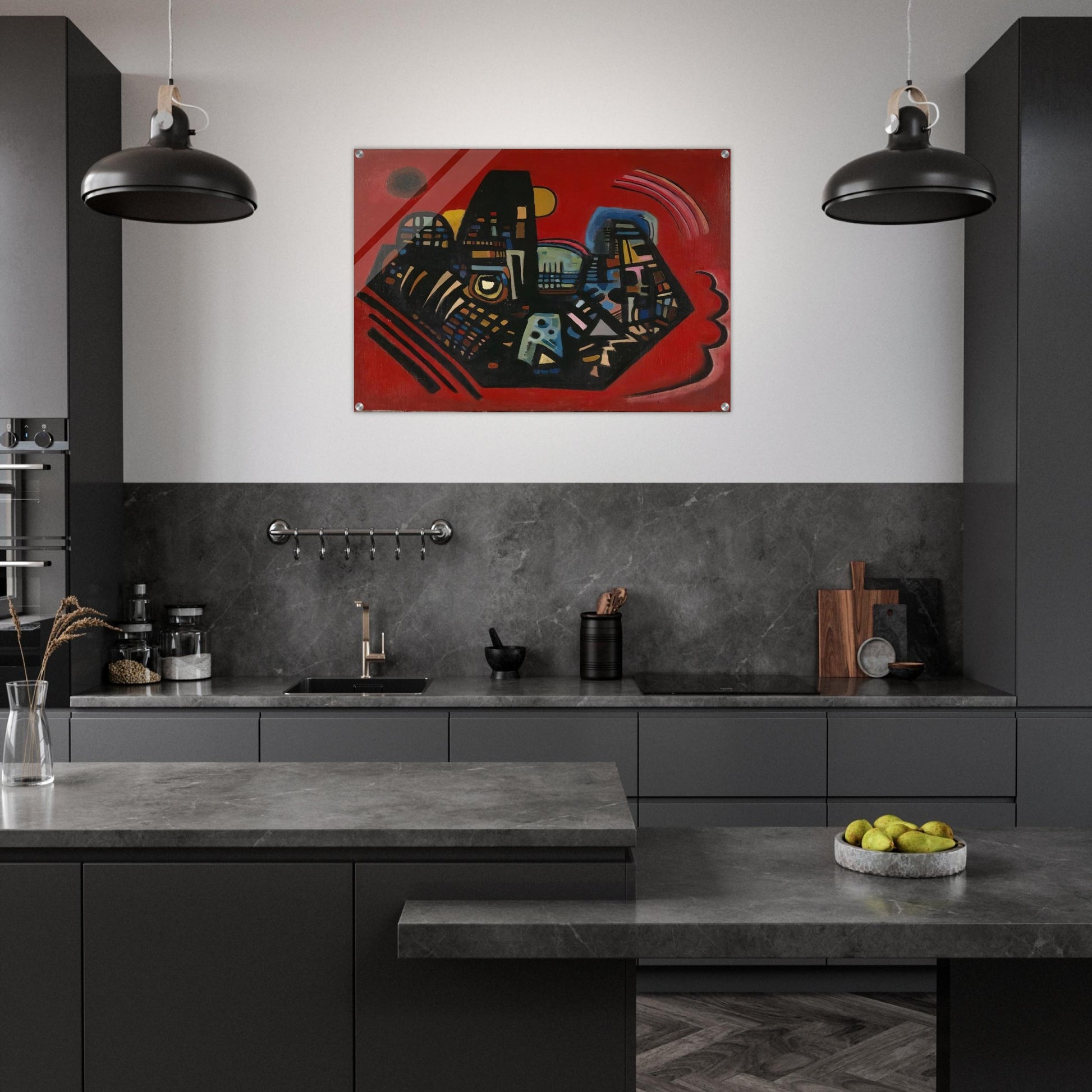 BLACK RED 1928 - Wassily Kandinsky Acrylic Print - 70x100 cm / 28x40″ inches