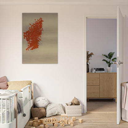 Orange - 1973 - Robert Goodnough Brushed Aluminum Print - 70x100 cm / 28x40 inches | Robert Goodnough Aluminum Print | Robert Goodnough Prints