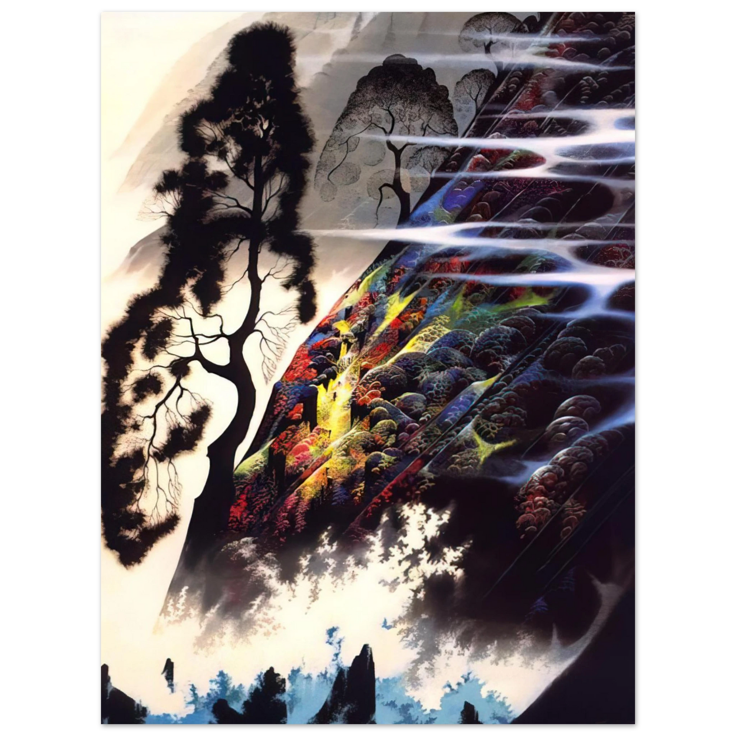 Eyvind Earle - Radiant Splendor  75x100 cm / 30x40inches Fine Art Poster