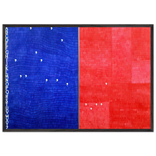 IMMAGINANDO TUTTO 1982 - Alighiero Boetti 70x100 cm / 28x40 inches Framed Art Print – Black Wooden Frame