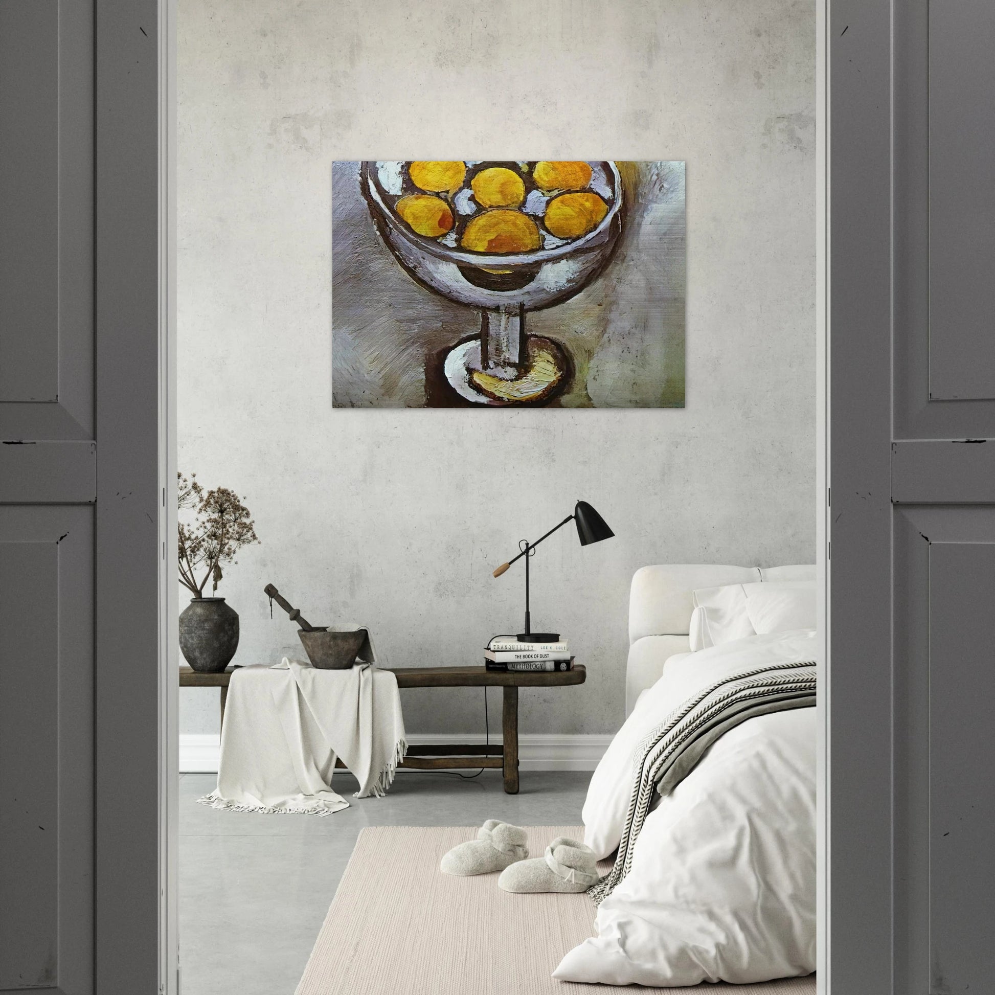 A VASE WITH ORANGES - Henri Matisse Brushed Aluminum Print - 70x100 cm / 28x40 inches | Henri Matisse Aluminum Print | Henri Matisse Prints