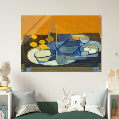 Kitchen Still Life - 1948 - William Scott Acrylic Print - 70x100 cm / 28x40″ inches | William Scott Wall Art | William Scott Prints