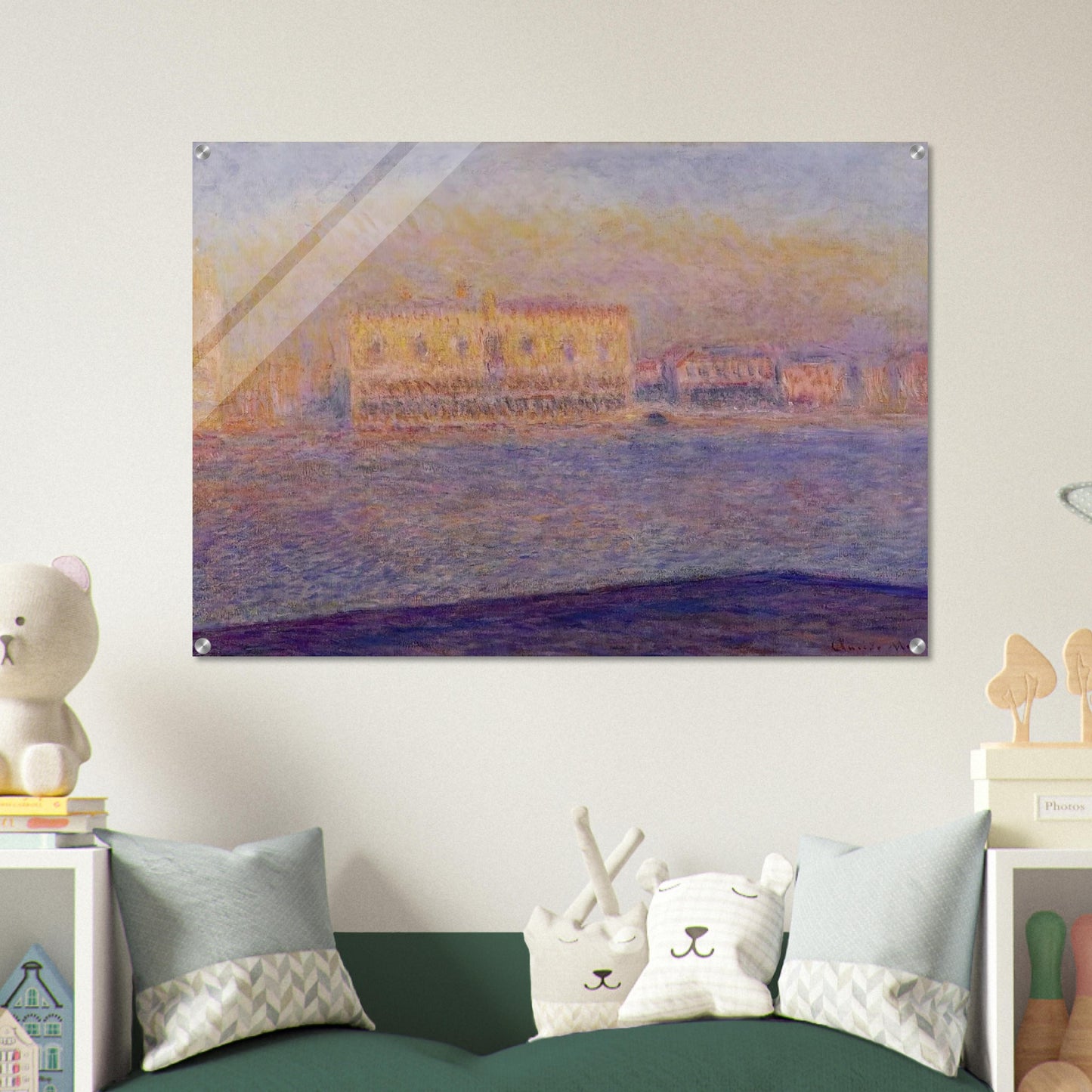 The Doges' Palace Seen from San Giorgio Maggiore, Venice - claude monet Acrylic Print - 70x100 cm / 28x40″ inches