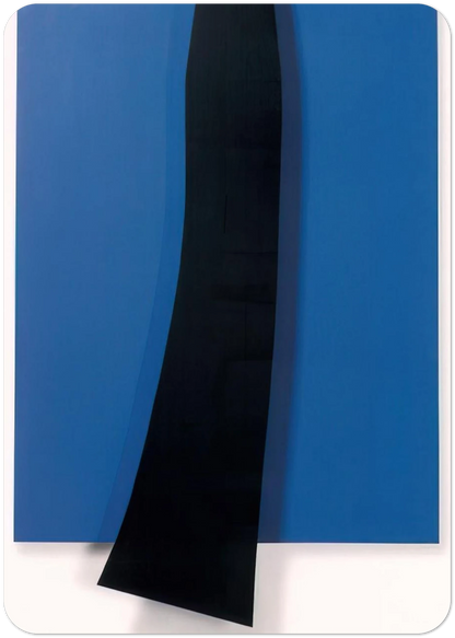 Black over Blue By Ellsworth Kelly Pack of 10 Post Cards | Ellsworth Kelly Post Cards | A6 (10.5 x 14.8 cm) - 4.1 x 5.8 inches