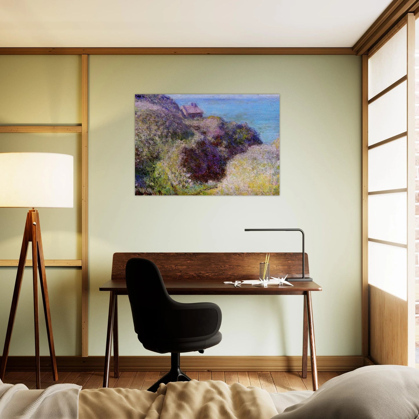 The Gorge at Varengeville, Late Afternoon - claude monet Brushed Aluminum Print - 70x100 cm / 28x40 inches | claude monet Aluminum Print | claude monet Prints
