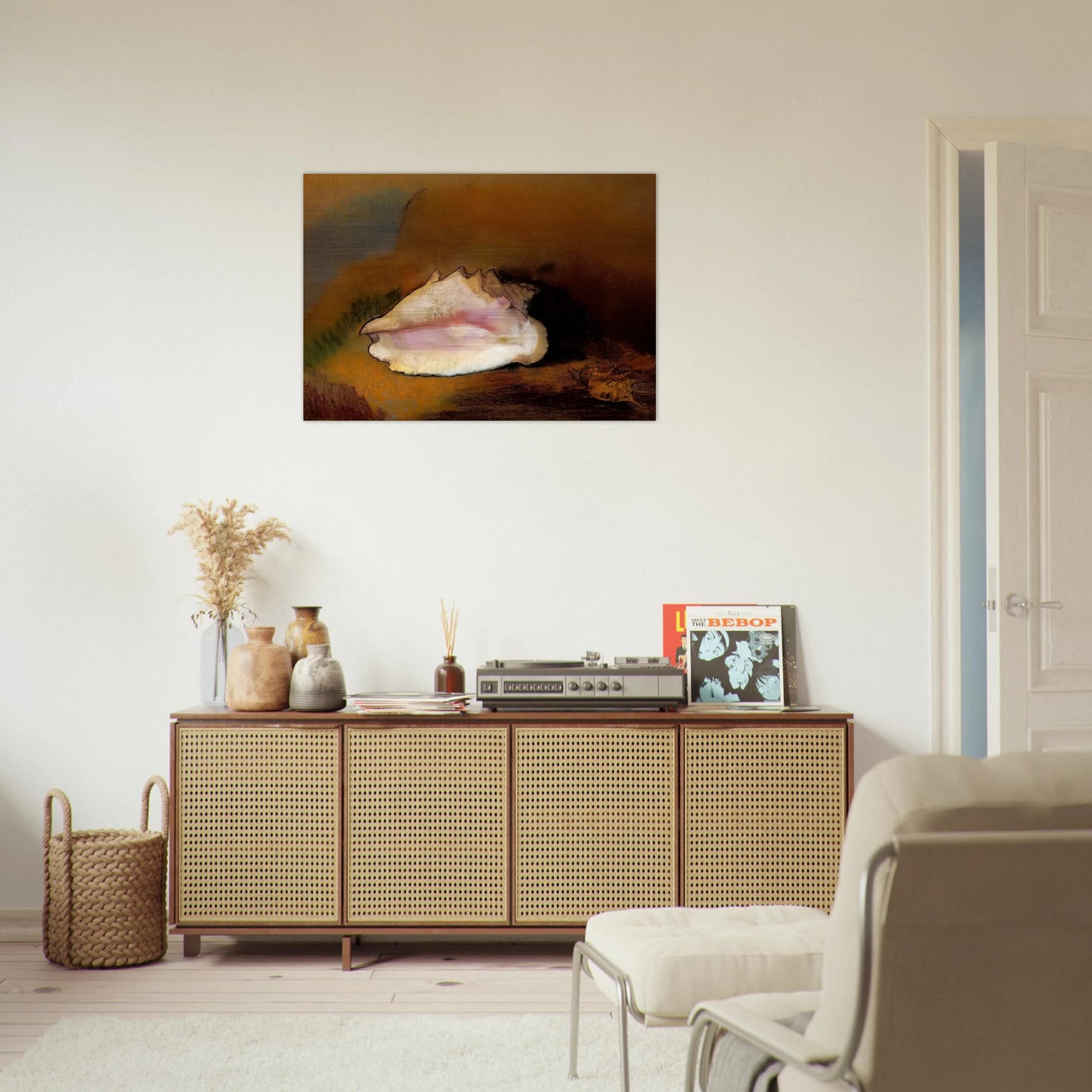 THE SEASHELL 1912 1 - Odilon Redon Brushed Aluminum Print - 70x100 cm / 28x40 inches | Odilon Redon Aluminum Print | Odilon Redon Prints