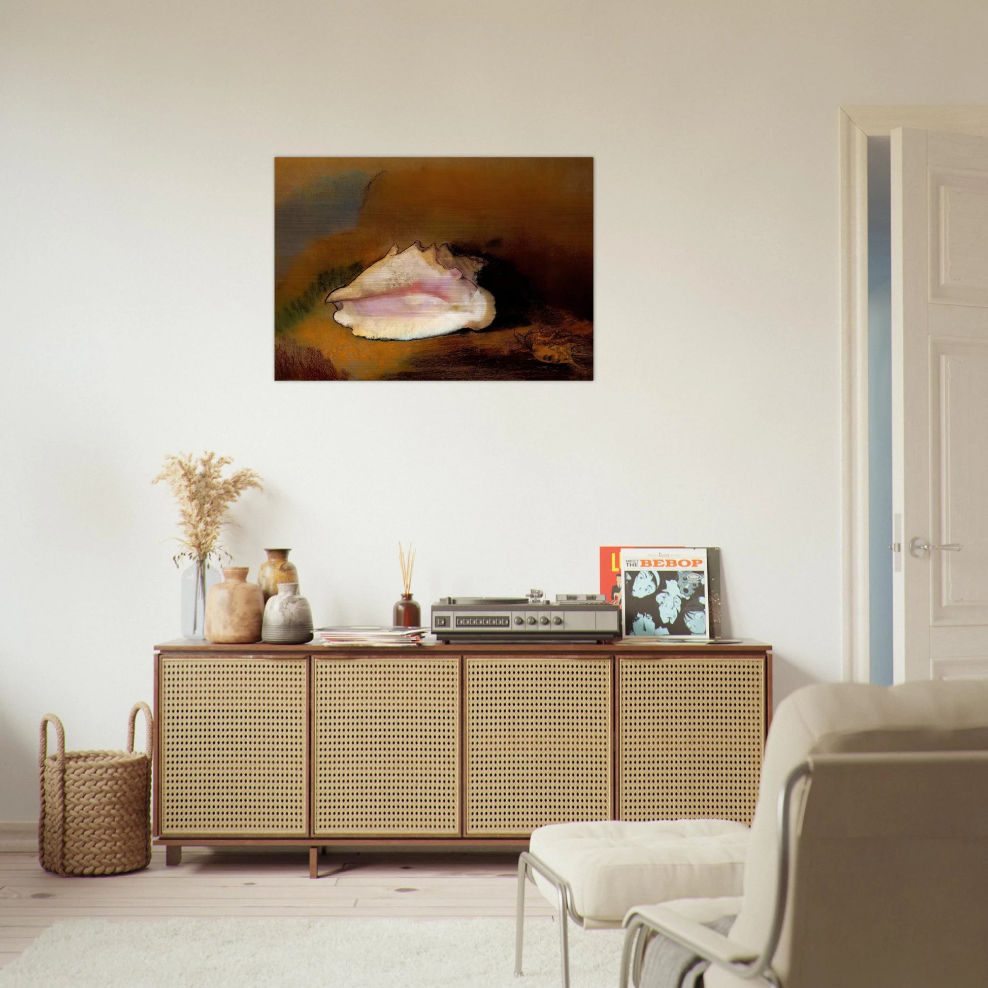 THE SEASHELL 1912 1 - Odilon Redon Brushed Aluminum Print - 70x100 cm / 28x40 inches | Odilon Redon Aluminum Print | Odilon Redon Prints