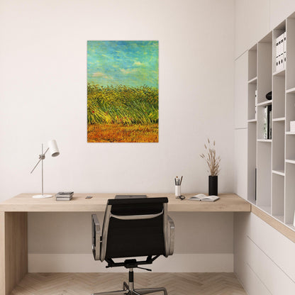 Wheat Field with a Lark - Vincent van Gogh Brushed Aluminum Print - 70x100 cm / 28x40 inches | Vincent van Gogh Aluminum Print | Vincent van Gogh Prints