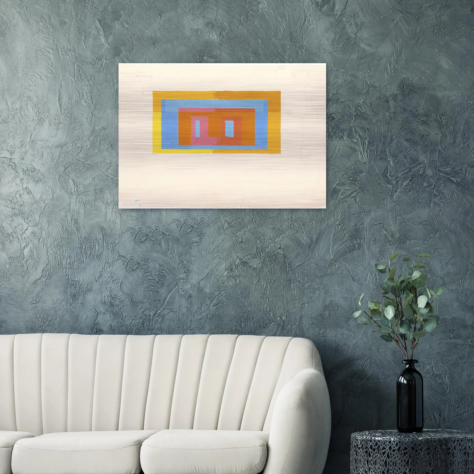 VARIANT ADOBE - Josef Albers Brushed Aluminum Print - 70x100 cm / 28x40 inches | Josef Albers Aluminum Print | Josef Albers Prints