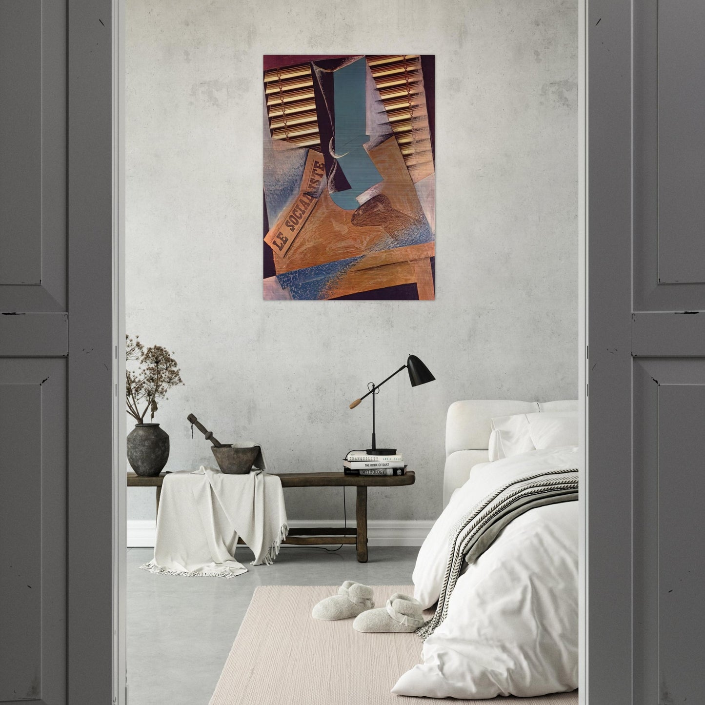 THE SUNBLIND 1914 - Juan Gris Brushed Aluminum Print - 70x100 cm / 28x40 inches | Juan Gris Aluminum Print | Juan Gris Prints