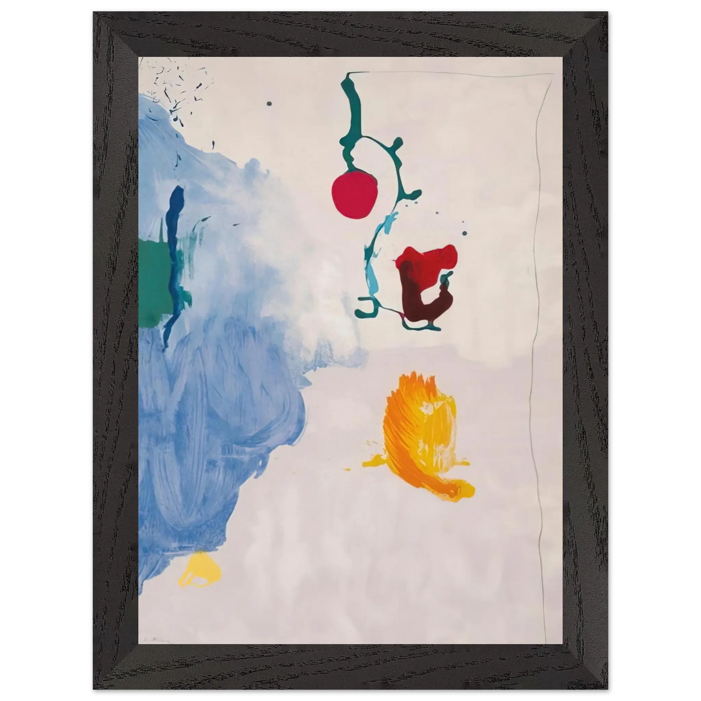 Helen Frankenthaler - Eve - 1995 Wall art - 70x100 cm / 28x40 Inches - Premium Wooden Framed Poster With Fine Art Paper - Black frame